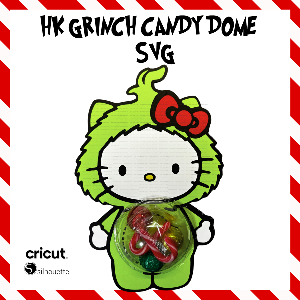HK Grinch Candy Dome | Christmas Candy Dome | Candy Holder | Hello | Kitty